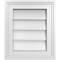 Ekena Millwork Vertical Surface Mount PVC Gable Vnt: Non-Functional, w/2"W x 1-1/2"H, Brickmould Frame, 12"W x 14"H GVPVE12X1402SN - alternate 1
